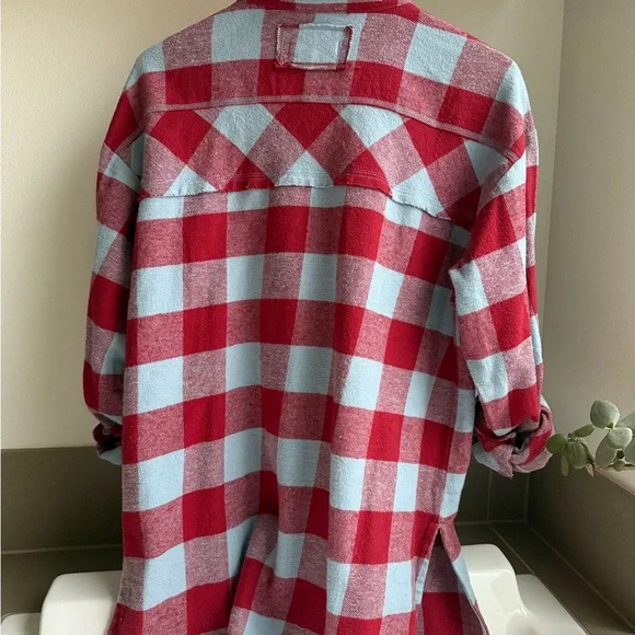 We The Free So Long Summer Plaid Top in Chambray Combo - Picture 5 of 6